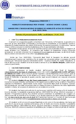 UNIVERSITÀ DEGLI STUDI DI BERGAMO