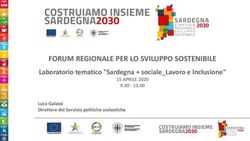 FORUM REGIONALE PER LO SVILUPPO SOSTENIBILE - Laboratorio tematico "Sardegna + sociale_Lavoro e Inclusione" - sardegnaprogrammazione