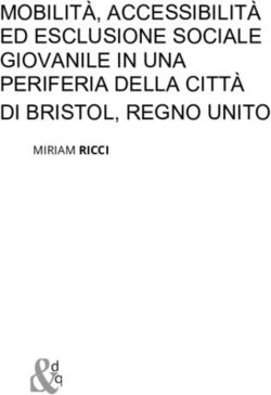 MOBILIT&Agrave;, ACCESSIBILIT&Agrave; ED ESCLUSIONE SOCIALE GIOVANILE IN UNA PERIFERIA DELLA CITT&Agrave; DI BRISTOL, REGNO UNITO - MIRIAM RICCI