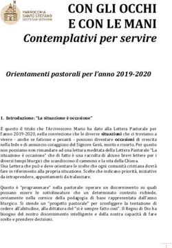 CON GLI OCCHI E CON LE MANI - Contemplativi per servire - Parrocchia Santo Stefano