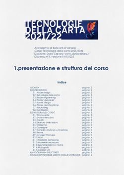 1.presentazione e struttura del corso - Indice