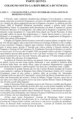 PARTE QUINTA COLOGNO SOTTO LA REPUBBLICA DI VENEZIA