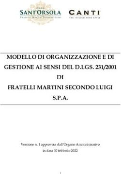 MODELLO DI ORGANIZZAZIONE E DI GESTIONE AI SENSI DEL D.LGS. 231/2001 DI FRATELLI MARTINI SECONDO LUIGI S.P.A - Versione n. 1 approvata ...