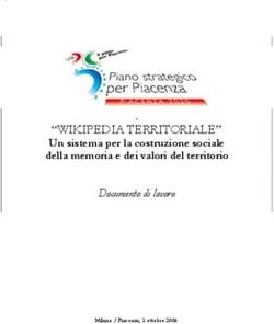 "WIKIPEDIA TERRITORIALE" - Un sistema per la costruzione sociale della memoria e dei valori del territorio