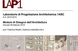 Laboratorio di Progettazione Architettonica 1ABC - A.A. 2018-2019 Modulo di Disegno dell'Architettura - Docenti Unife