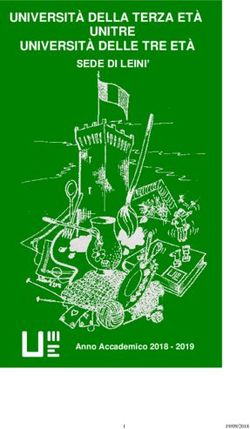 UNIVERSITÀ DELLA TERZA ETÀ UNIVERSITÀ DELLE TRE ETÀ UNITRE - SEDE DI LEINI' - Anno Accademico 2018 2019