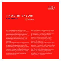 I NOSTRI VALORI OUR VALUES 1000 Miglia