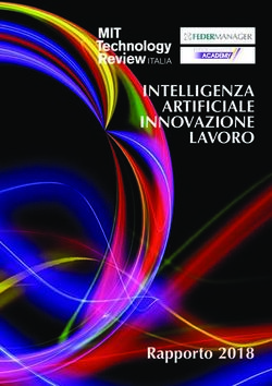 INTELLIGENZA ARTIFICIALE INNOVAZIONE LAVORO - Rapporto 2018