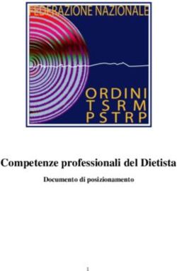 Competenze professionali del Dietista - Documento di posizionamento - TSRM