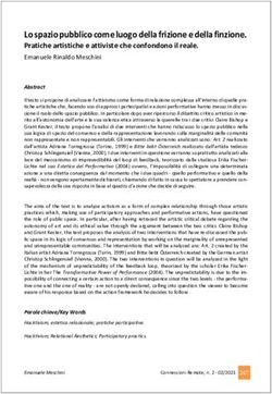 Lo spazio pubblico come luogo della frizione e della finzione.