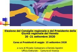 Elezione del Consiglio regionale e del Presidente della Giunta regionale del Veneto 20 -21 settembre 2020 - Corso ai Presidenti di seggio 15 ...