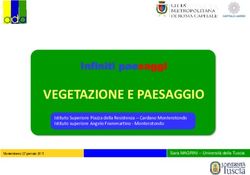 VEGETAZIONE E PAESAGGIO - Infiniti paesaggi