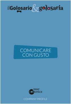 COMUNICARE CON GUSTO - COMPANY PROFILE - ilGolosario