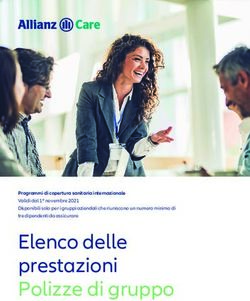 Elenco delle prestazioni Polizze di gruppo - Programmi di copertura sanitaria internazionale Validi dal 1º novembre 2021 Disponibili solo per i ...