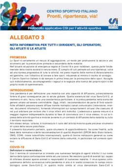 NOTA INFORMATIVA PER TUTTI I DIRIGENTI, GLI OPERATORI, GLI ATLETI E LE ATLETE PREMESSA - CSI Modena