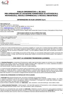FOGLIO INFORMATIVO n. 05/2021 PER OPERAZIONI DI LOCAZIONE FINANZIARIA DI AUTOVEICOLI, MOTOVEICOLI, VEICOLI COMMERCIALI e VEICOLI INDUSTRIALI ...