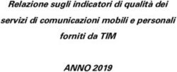 Relazione sugli indicatori di qualit&agrave; dei servizi di comunicazioni mobili e personali forniti da TIM - ANNO 2019
