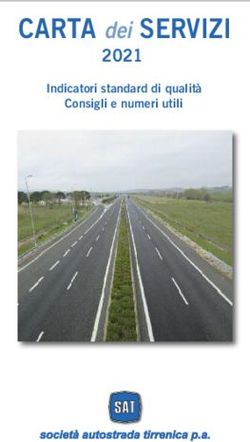 CARTA dei SERVIZI 2021 - Indicatori standard di qualità Consigli e numeri utili - Società Autostrada Tirrenica