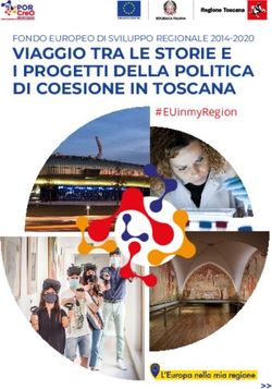 VIAGGIO TRA LE STORIE E I PROGETTI DELLA POLITICA DI COESIONE IN TOSCANA - FONDO EUROPEO DI SVILUPPO REGIONALE 2014-2020