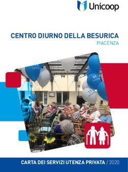 CENTRO DIURNO DELLA BESURICA - PIACENZA - CARTA DEI SERVIZI UTENZA PRIVATA / 2020 - Unicoop