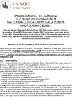 PATOLOGIA CLINICA E BIOCHIMICA CLINICA - ANNO ACCADEMICO 2020/2021 - Unimore