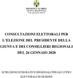 ISTRUZIONI INTEGRATIVE REGIONALI PER GLI UFFICI ELETTORALI DI SEZIONE - CONSULTAZIONI ELETTORALI PER L'ELEZIONE DEL PRESIDENTE DELLA GIUNTA E DEI ...