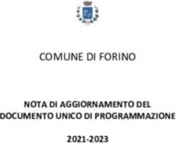 COMUNE DI FORINO NOTA DI AGGIORNAMENTO DEL DOCUMENTO UNICO DI PROGRAMMAZIONE 2021-2023