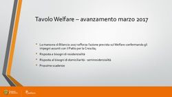 Tavolo Welfare - avanzamento marzo 2017 - Comune di Modena