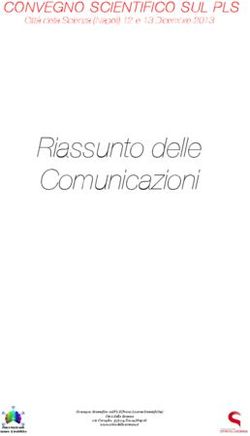 Riassunto delle Comunicazioni - CONVEGNO SCIENTIFICO SUL PLS