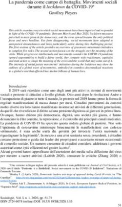 La pandemia come campo di battaglia. Movimenti sociali durante il lockdown da COVID-19