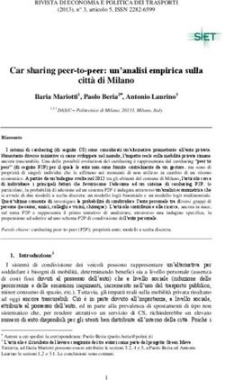 Car sharing peer-to-peer: un'analisi empirica sulla città di Milano