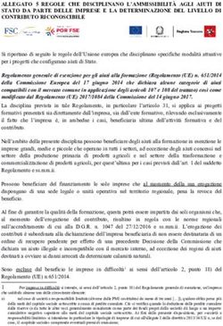 ALLEGATO 5 REGOLE CHE DISCIPLINANO L'AMMISSIBILIT&Agrave; AGLI AIUTI DI STATO DA PARTE DELLE IMPRESE E LA DETERMINAZIONE DEL LIVELLO DI CONTRIBUTO ...