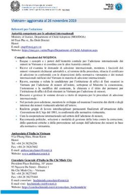Vietnam-aggiornata al 26 novembre 2019 - Referenti per l'adozione Autorità competente per le adozioni internazionali - Commissione Adozioni ...