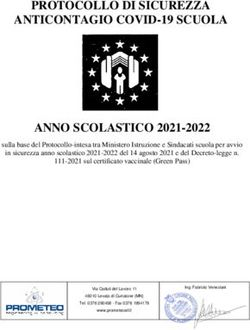 PROTOCOLLO DI SICUREZZA ANTICONTAGIO COVID-19 SCUOLA ANNO SCOLASTICO 2021-2022