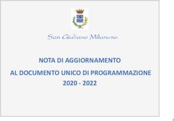 NOTA DI AGGIORNAMENTO AL DOCUMENTO UNICO DI PROGRAMMAZIONE