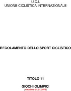 REGOLAMENTO DELLO SPORT CICLISTICO TITOLO 11 GIOCHI OLIMPICI - U.C.I. UNIONE CICLISTICA INTERNAZIONALE - Federazione Ciclistica Italiana
