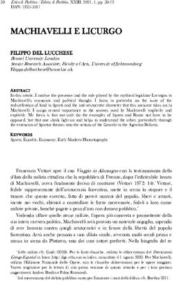 MACHIAVELLI E LICURGO - Universit&agrave; degli studi di Trieste