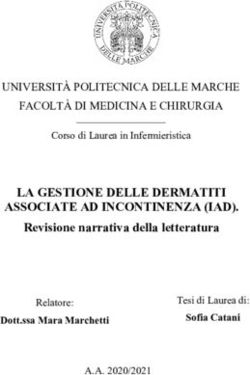 LA GESTIONE DELLE DERMATITI - ASSOCIATE AD INCONTINENZA (IAD) - UNIVPM