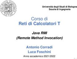 Reti di Calcolatori T - Corso di Java RMI (Remote Method Invocation)