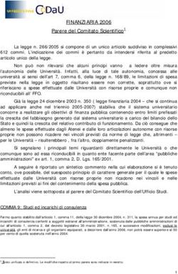 FINANZIARIA 2006 Parere del Comitato Scientifico1