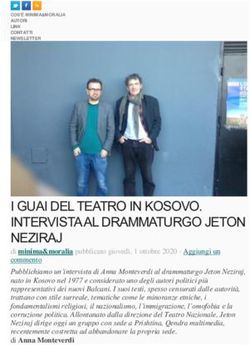I GUAI DEL TEATRO IN KOSOVO. INTERVISTA AL DRAMMATURGO JETON NEZIRAJ - AIR Unimi