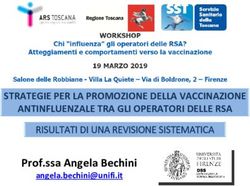 Prof.ssa Angela Bechini - STRATEGIE PER LA PROMOZIONE DELLA VACCINAZIONE ANTINFLUENZALE TRA GLI OPERATORI DELLE RSA - ARS Toscana