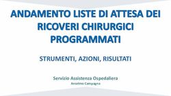 STRUMENTI, AZIONI, RISULTATI - Servizio Assistenza Ospedaliera Anselmo Campagna