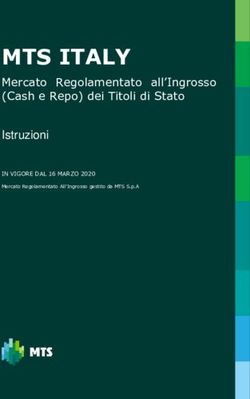 MTS ITALY Mercato Regolamentato all'Ingrosso (Cash e Repo) dei Titoli di Stato - Istruzioni