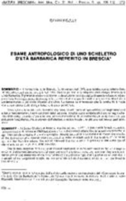ESAME ANTROPOLOGICO DI UNO SCHELETRO D'ET&Agrave; BARBARICA REPERITO IN BRESCIA