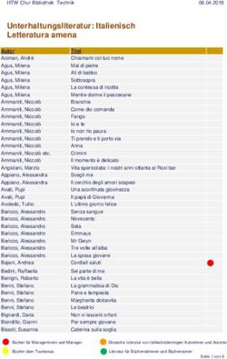 Unterhaltungsliteratur: Italienisch Letteratura amena - HTW Chur