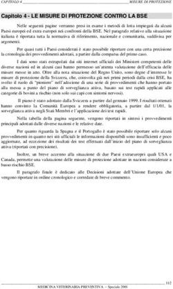 Capitolo 4 - LE MISURE DI PROTEZIONE CONTRO LA BSE