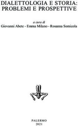 DIALETTOLOGIA E STORIA: PROBLEMI E PROSPETTIVE - Giovanni Abete - Emma Milano - Rosanna Sornicola