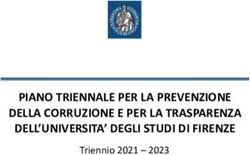 PIANO TRIENNALE PER LA PREVENZIONE DELLA CORRUZIONE E PER LA TRASPARENZA DELL'UNIVERSITA' DEGLI STUDI DI FIRENZE - Triennio 2021 2023 - UniFI