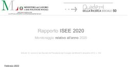 Rapporto ISEE 2020 Monitoraggio relativo all'anno 2020 - Monitoraggio relativo all'anno 2020
